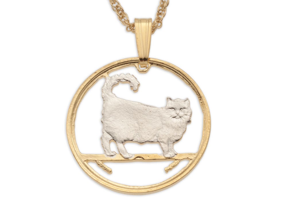 isle of man cat coin necklace