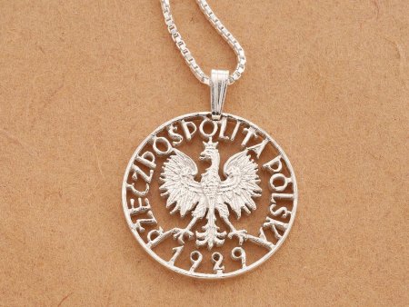 1 18 in diameter, # 116S German Eagle Jewelry Hand Cut German five mark coin Silver German Eagle Pendant