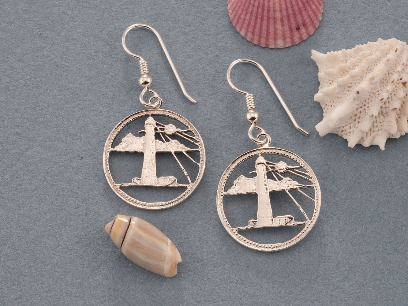 Silver Lighthouse Earrings Nautical earrings Lighthouse Earrings Guiding Light Sterling Silver Plated Earrings Lighthouse Jewelry