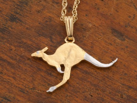 Australian Kangaroo Necklace, Hand cut coin ( #R 7 )
