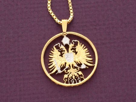 Austrian Eagle Pendant, Hapsburgh Eagle Pendant, 1" in diameter ( #X 9 )