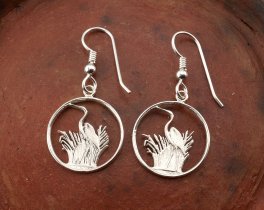 Blue Heron Earrings, Blue Heron Jewelry, Bird Jewelry, Bird Earrings, Silver Earrings, Gift Ideas, Silver Jewelry, ( # 231ES )
