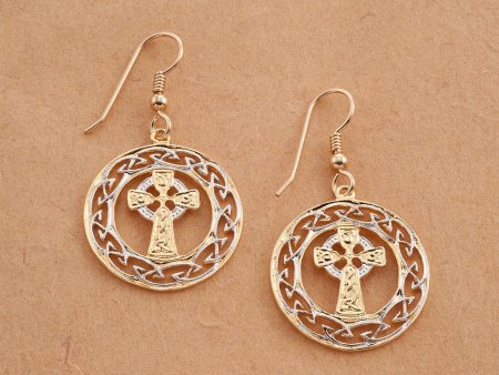 Celtic Cross Earrings, Celtic Earrings, Celtic Jewelry, Irish Earrings, Irish Jewelry,  ( # 906E )