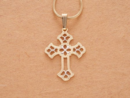 Celtic Cross Pendant & Necklace , Hand cut Celtic Cross Medallion, ( #K 815 )
