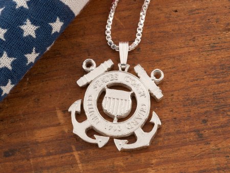 Coast Guard Pendant, Coast Guard Jewelry, Military Jewelry, Military Gifts, Pendant Necklace, Coast Guard Gifts, ( #X 791S )