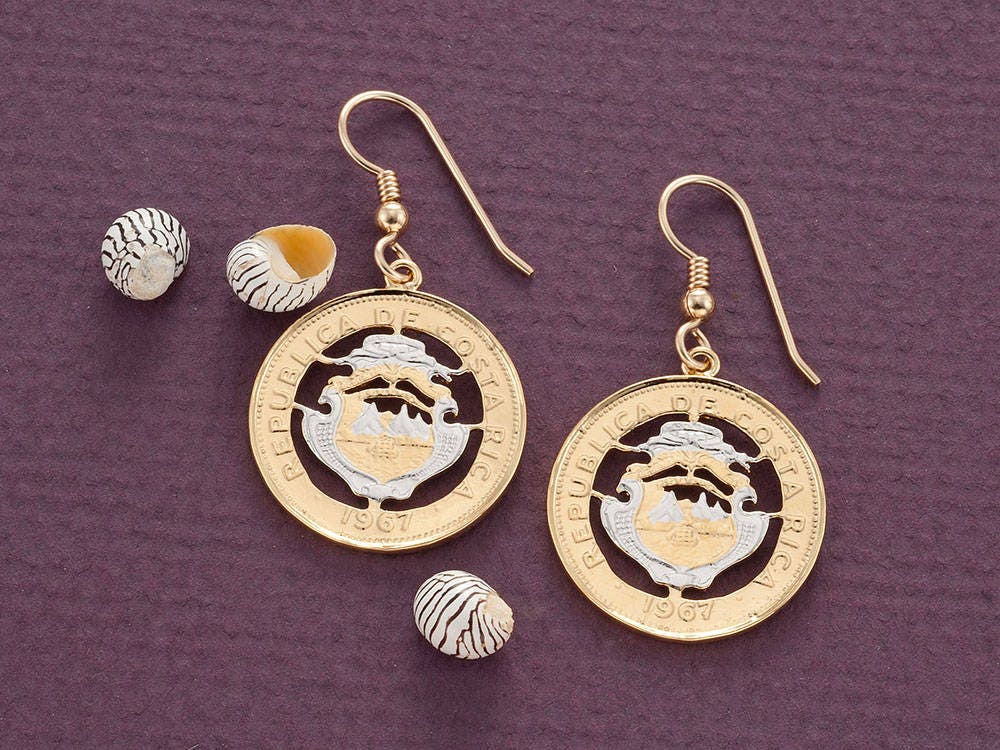 Details about   Hand Cut Canada Quarter Made Into Earrings