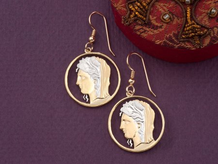 Greek Earrings, Greek Coin Jewelry, Greek Jewelry, Greek Mythology Jewelry, Ethnic Coin Jewelry, Earrings , ( # 898E )