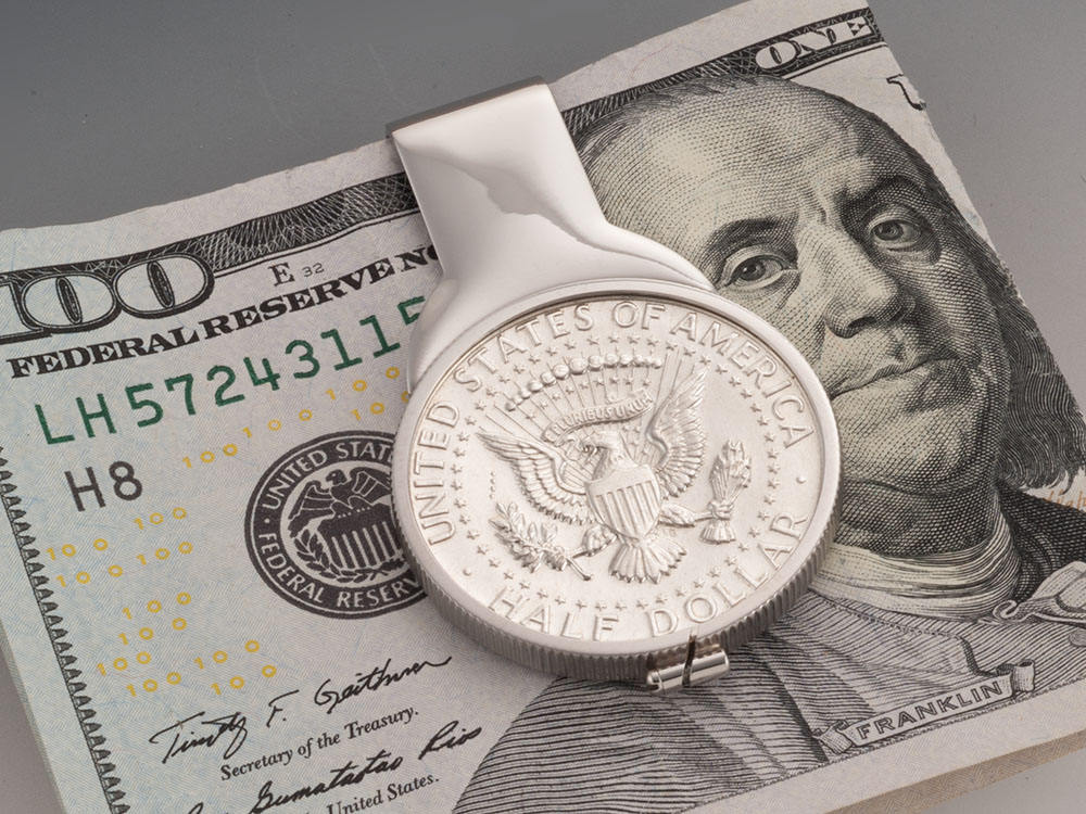 United States Half Dollar Money Clip, American Eagle Money Clip # 320UM 