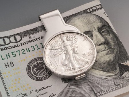 Lady Liberty Money Clip, United States Walking Liberty Half Dollar, 1 1/4" in Diameter, ( # 323SUM )