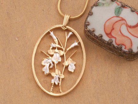 Orchids Pendant And Necklace, Floral Jewelry, Flower Gifts Ideas, ( #K 827 )