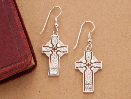 Silver Celtic Cross Earrings, Celtic Cross Jewelry, Celtic Jewelry, Irish Jewelry, Irish Earrings, Celtic Cross Earrings, ( # 776BES )