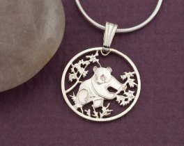 Silver Panda Bear Jewelry, Panda Bear Jewelry, Chinese Panda Bear Gifts, Panda Jewelry, Panda Bear Pendant,  ( #K 364S )
