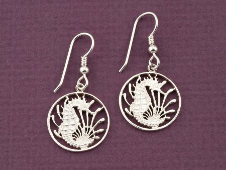 Silver Sea Horse Earrings, Sea Horse Earrings, Sea Horse Jewelry, Silver Sea Life Earrings, Sea Life Jewelry, Womans Jewelry, ( # 295ES )