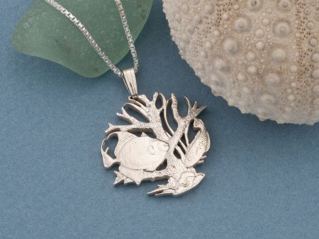 Silver Sea life Pendant, Sterling Sea life Jewelry, Tropical Fish Jewelry,  ( #X 25s )