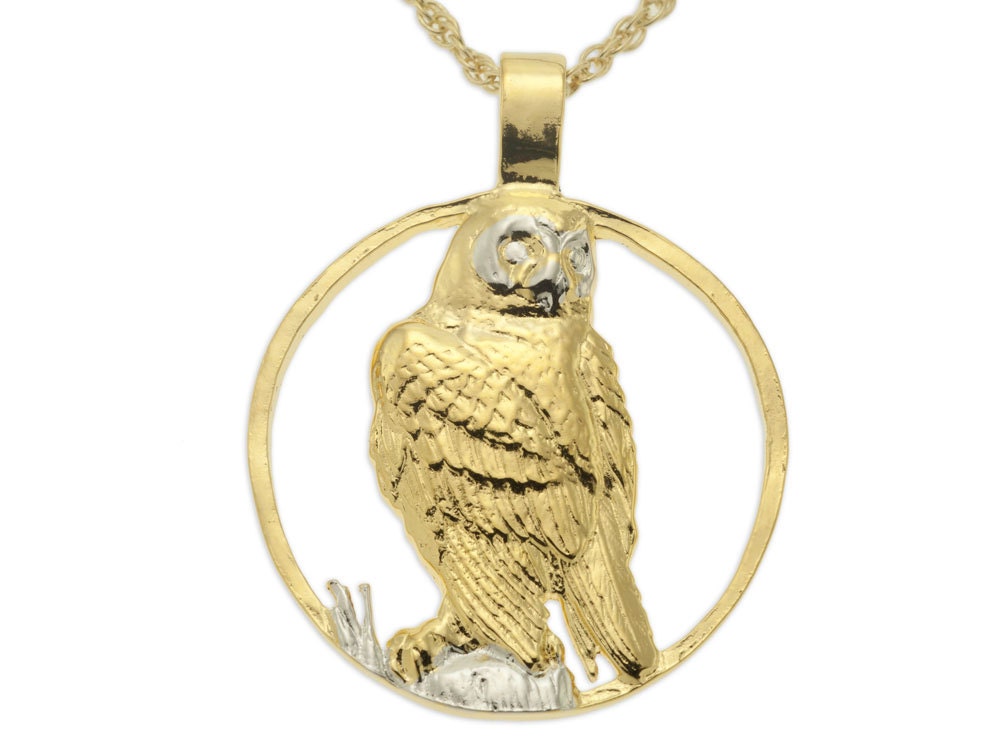 14K Solid Gold Owl Charm With CZ Eyes – Handcrafted In USA, Hypoallergenic, Gift Ready
