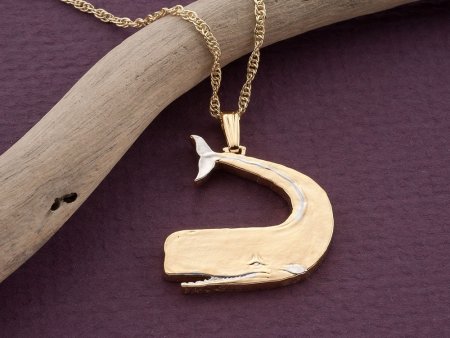 Sperm Whale Pendant, Sperm Whale Necklace, Sperm Whale Jewelry, Sea Life Coin Jewelry, 1" in length, ( #R 549BD )