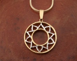 Star Pendant Necklace, Astrological Jewelry, Moroccan Coin Jewelry, Great Gifts Ideas, Unique Gifts, Coin Jewelry, ( #K 857 )