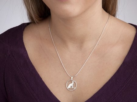 Sterling Silver Siamese Cat Pendant, Isle Of Man hand cut coin, 3/4" in diameter, ( #K 663S )