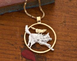 Timber Wolves Pendant, Wolf Pendant, Wolf Jewelry, Wild Life Jewelry, Wolf Necklace, Wild Life Gifts, (#X 637 )